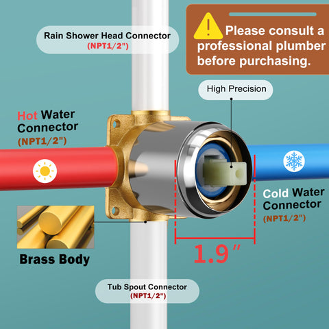 HoliSpa diverter switches smoothly between shower head and tub spout.