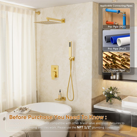 HoliSpa Gold handheld spray enables targeted rinsing and easy cleanup.
