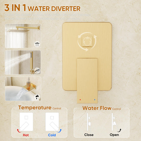 HoliSpa Gold shower holder keeps spray within easy reach.