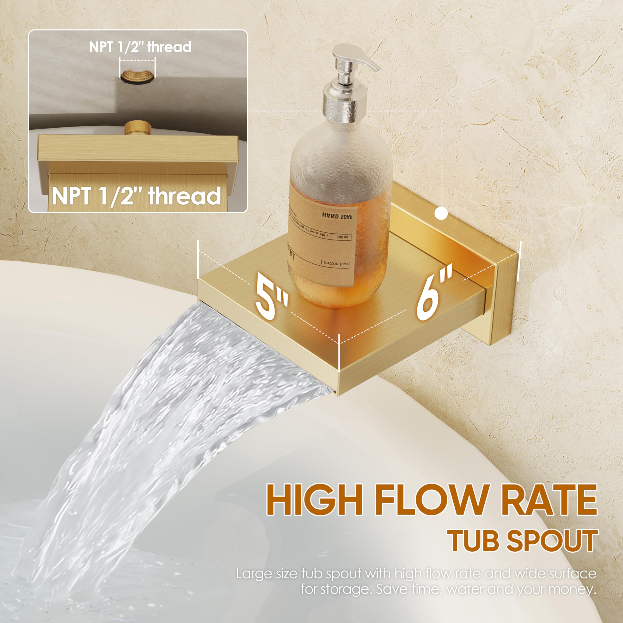 HoliSpa Gold valve and trim kit supports smooth installation.