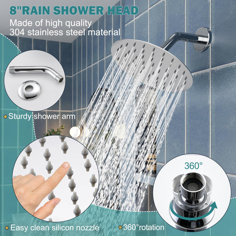 HoliSpa polished chrome finish highlights modern bathroom style.