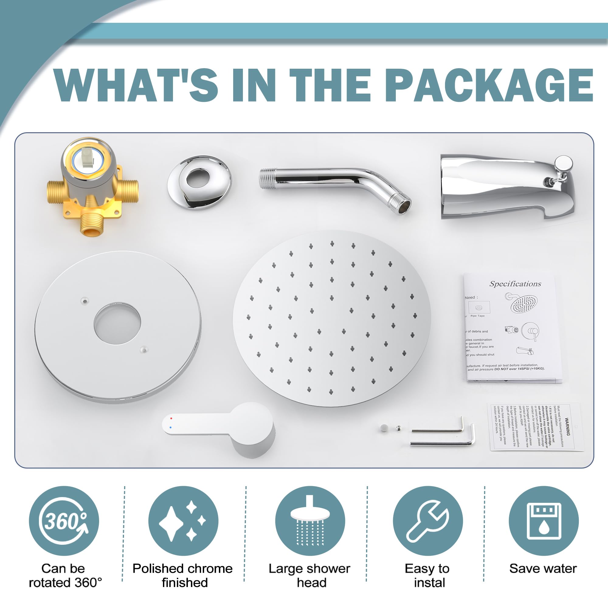 HoliSpa shower system offers a spa-like routine and refreshing showers.