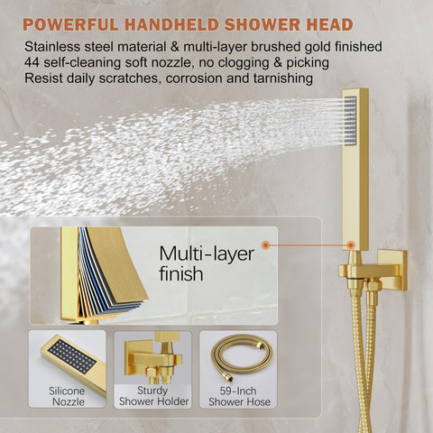 HoliSpa shower arm and hose provide adjustable reach and ease of use.