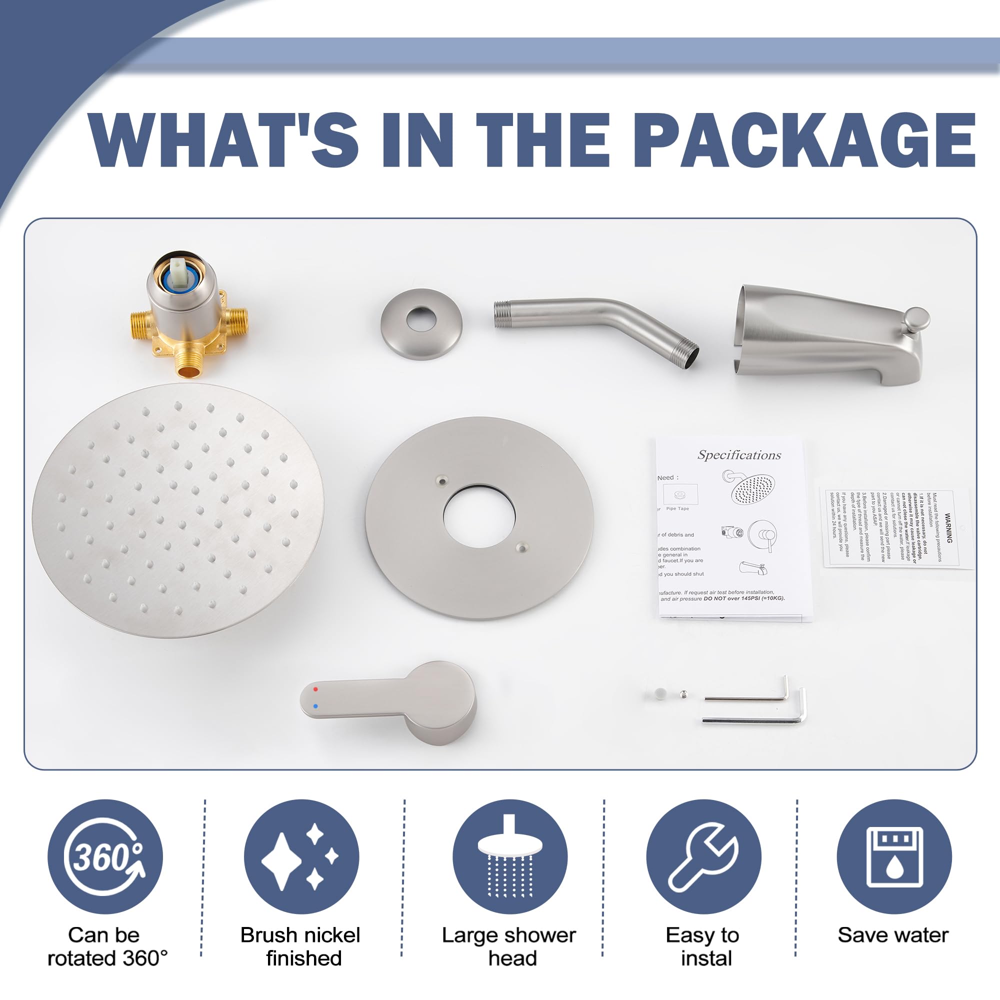 HoliSpa spa-like shower experience at home with durable all-metal construction