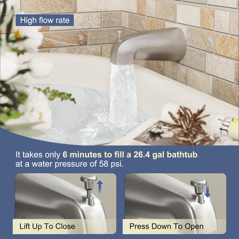 HoliSpa SUS304 stainless steel with brushed nickel finish resists corrosion