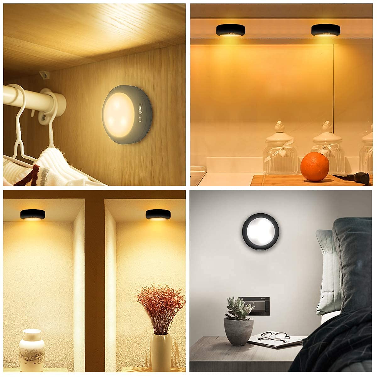 HOLKPOILOT closet and wardrobe light evenly brightens shelves for easy access.