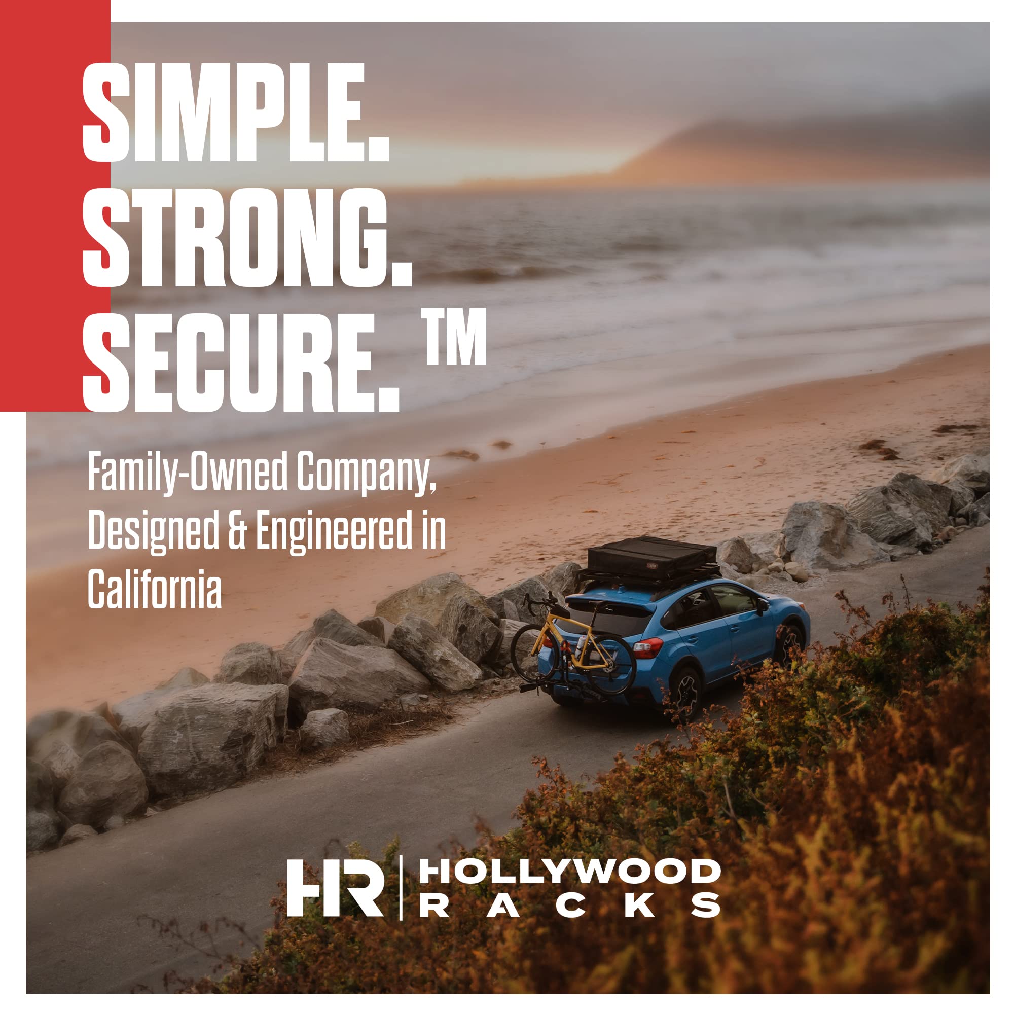 Hollywood Racks Pro non-twisting tubing keeps the bar stable.