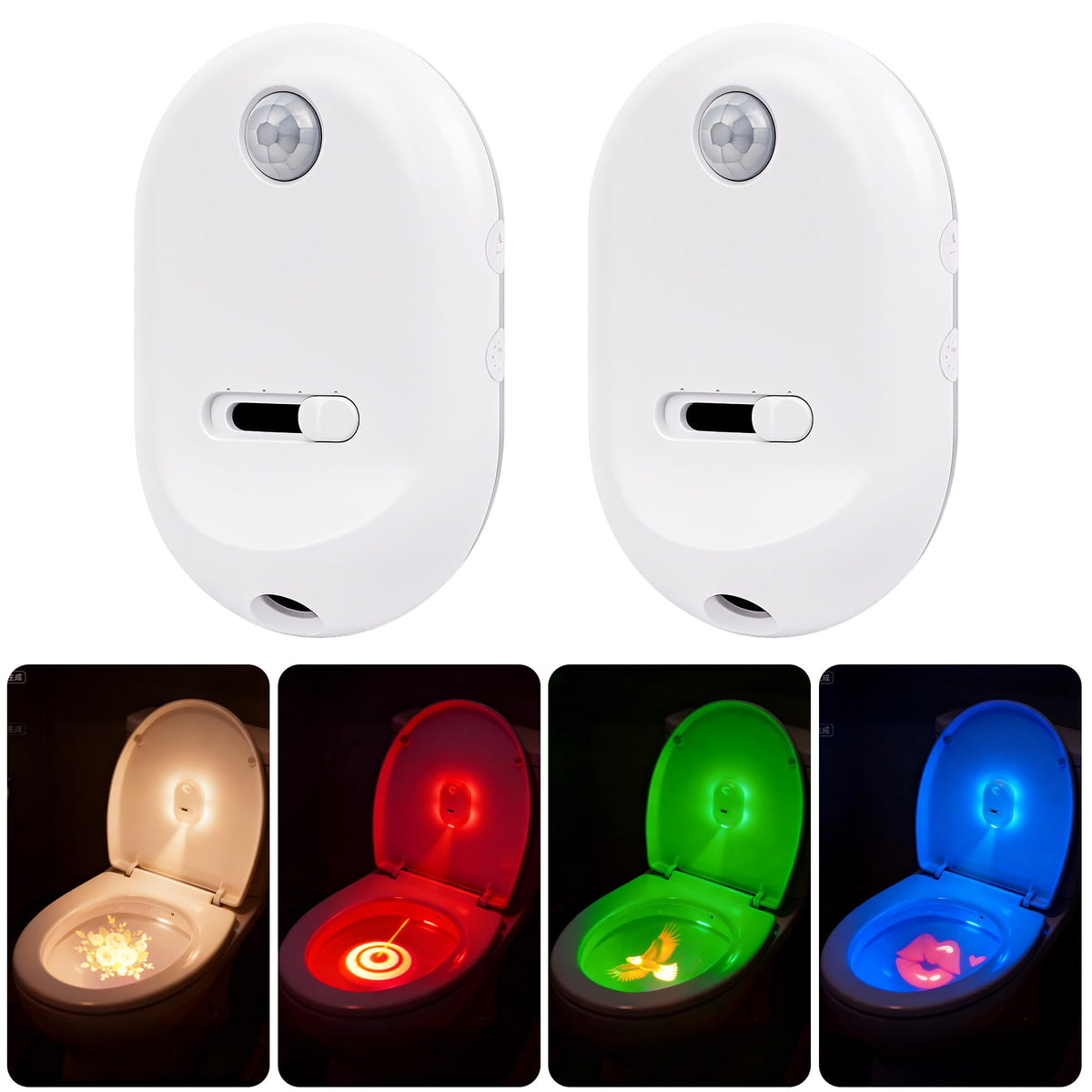 Holoith toilet night light with motion sensor for safe night navigation