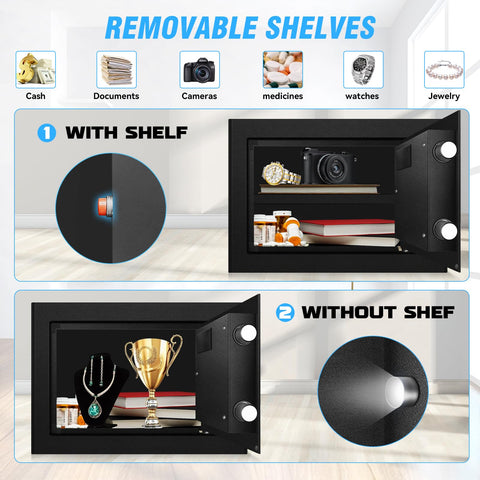 HOLOJOY safe box anti-theft alarm deters unauthorized attempts.