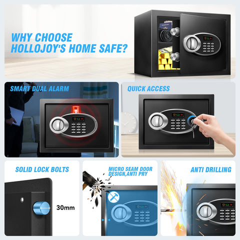 HOLOJOY safe box digital keypad panel for quick, private access.