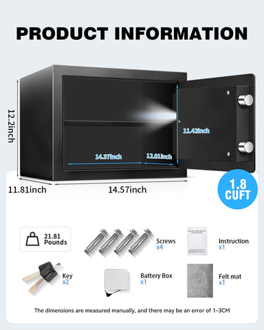 HOLOJOY safe box interior organization supports versatile storage.