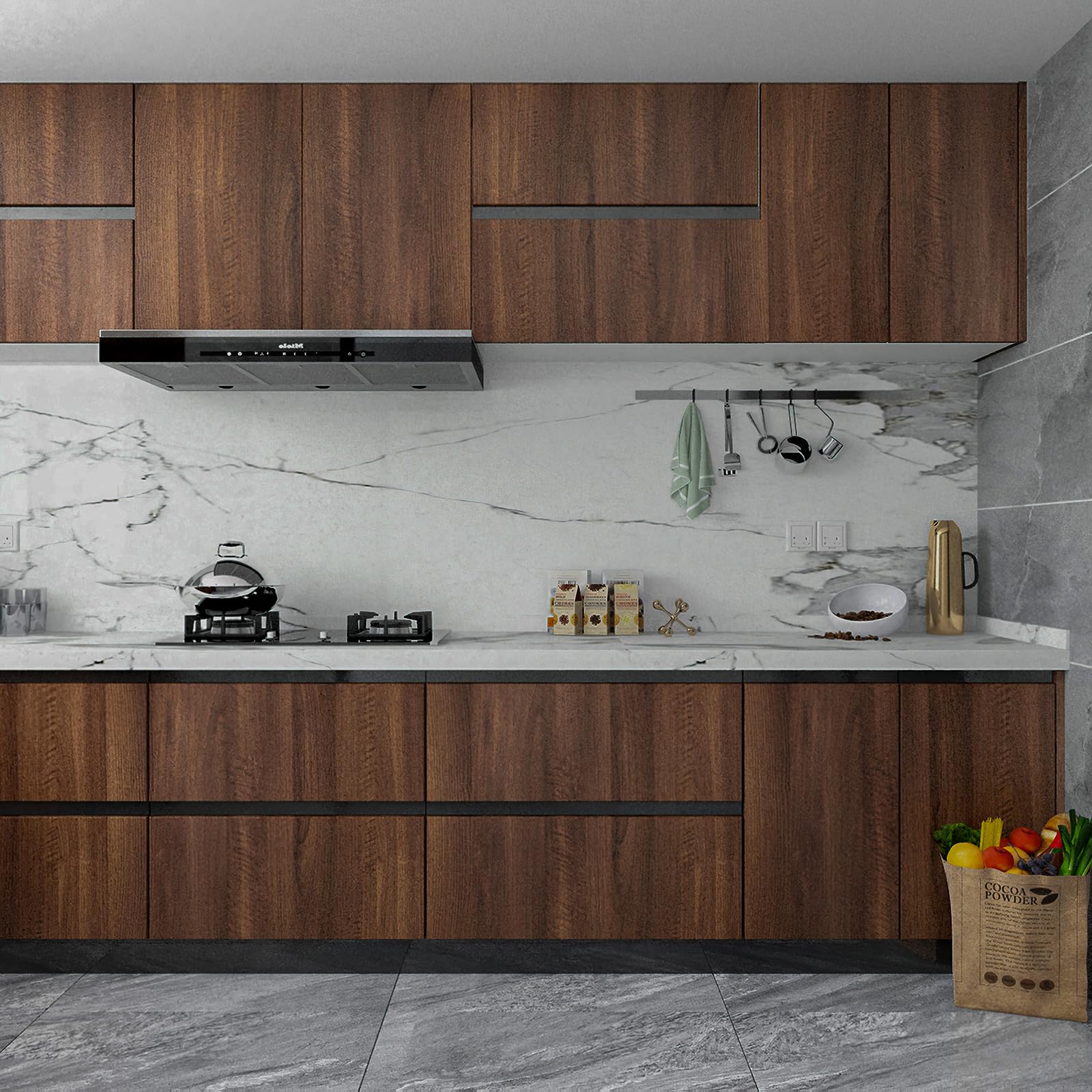 HOLOMEY grid-backed wallpaper aids precise measurement and cutting
