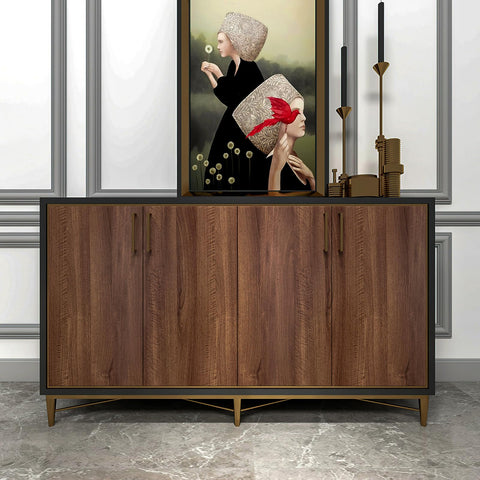 HOLOMEY kitchen cabinet application demonstrates quick update with walnut grain