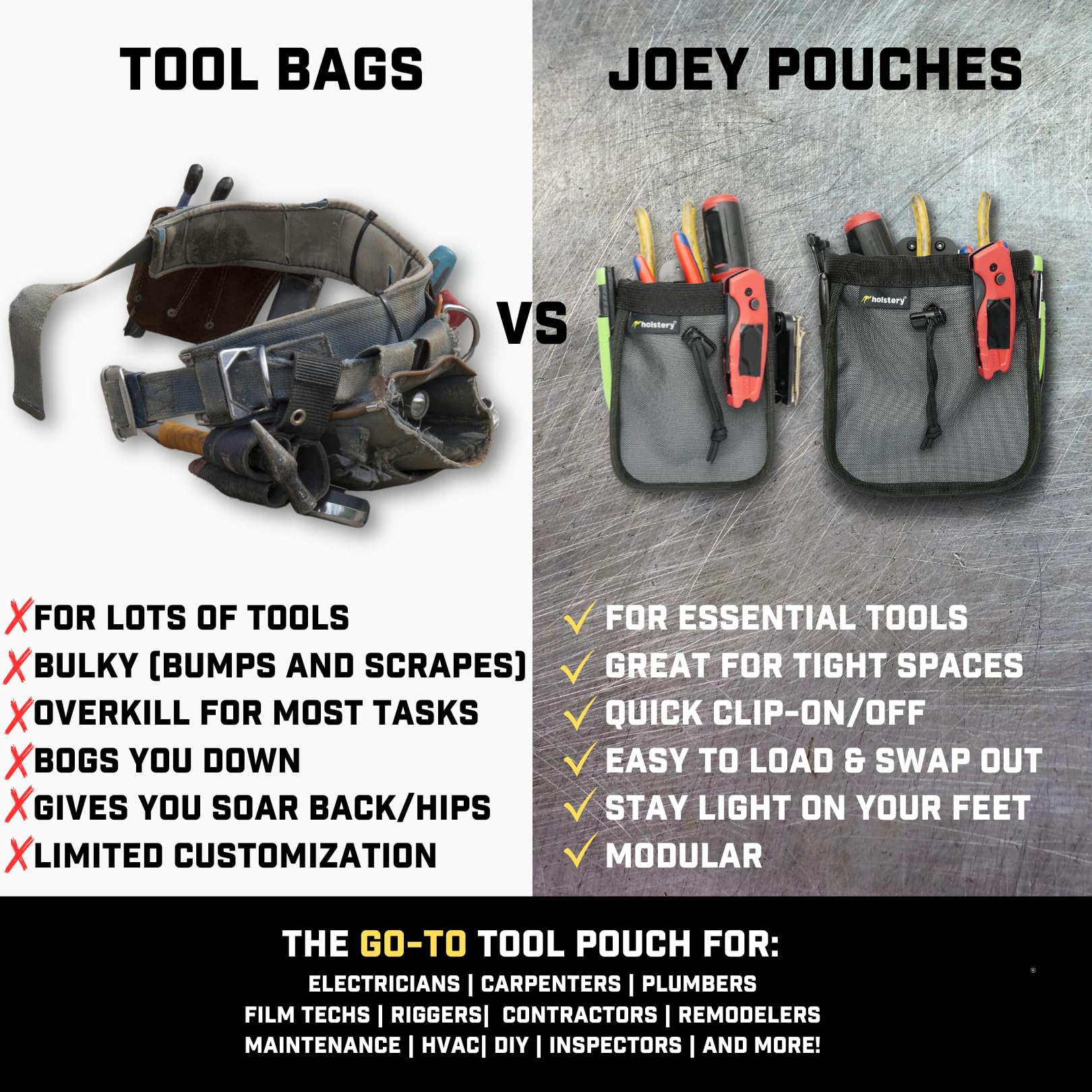 Holstery Big Joey Pouch assembled in Idaho, USA
