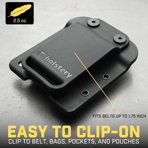 Holstery DriverMaster hanger-clip design keeps tools secure and accessible