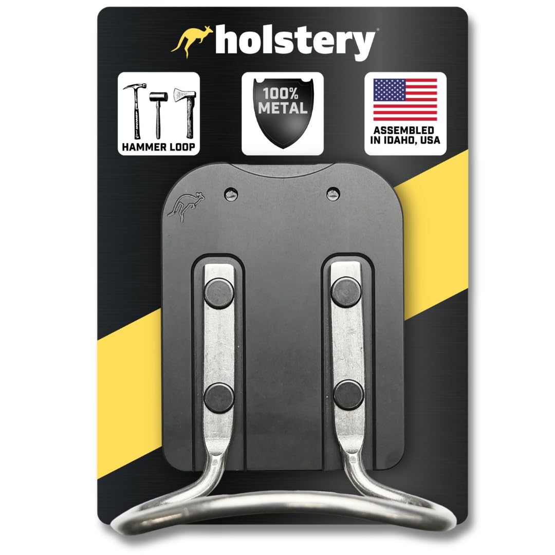 Holstery HammerMaster Pro front view with belt clip-on for quick access