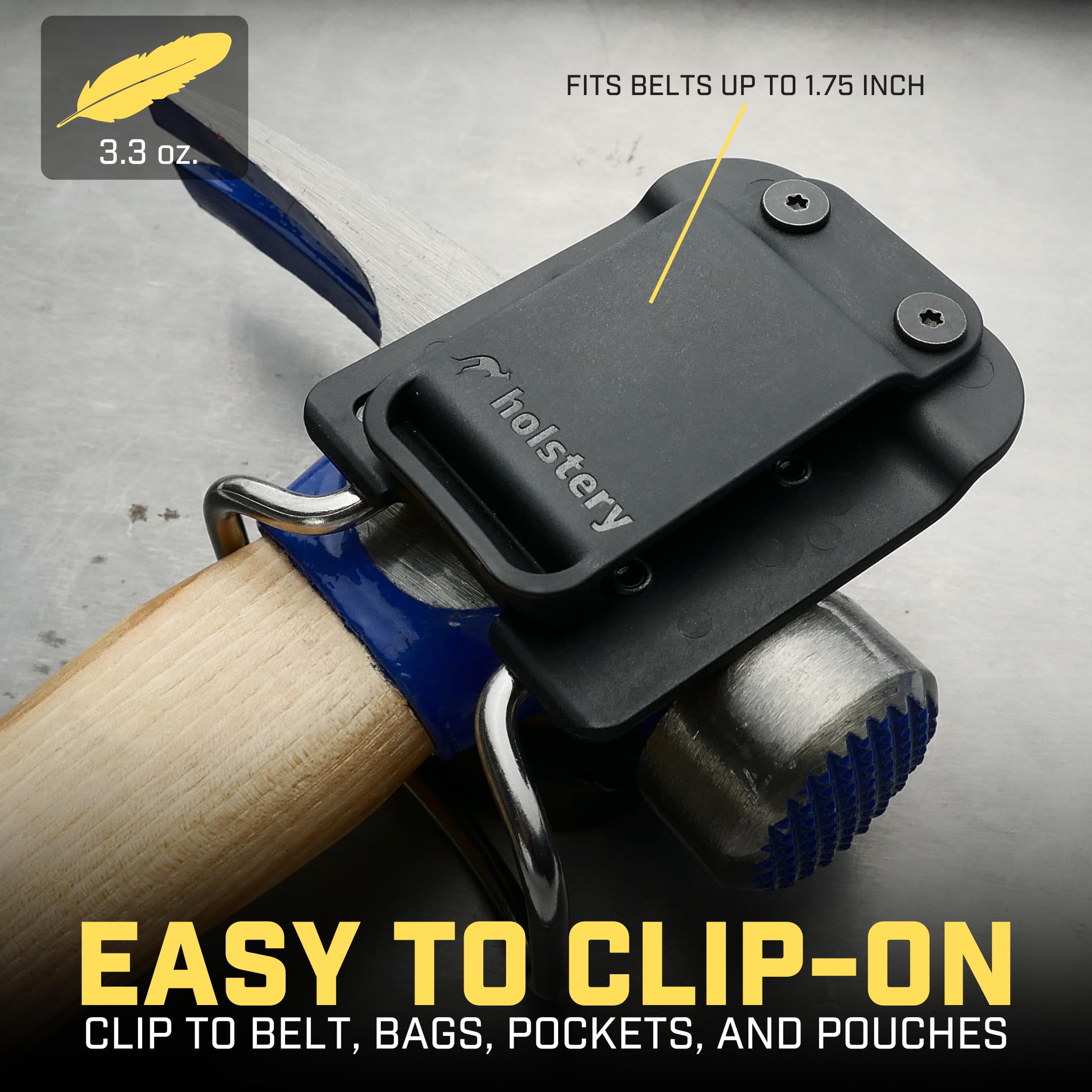 Holstery HammerMaster low-profile design stays snug and tidy