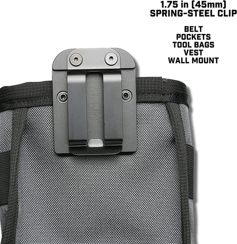 Wide-opening Holstery Joey Pouch Pro for easy nail and screw access.
