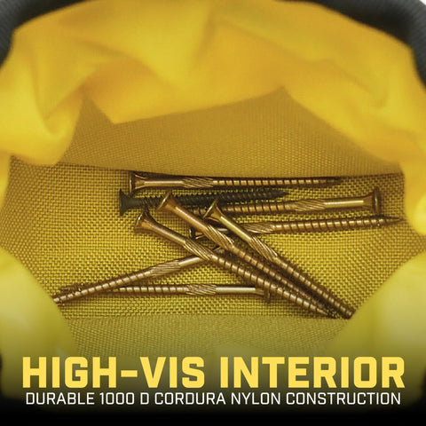 Holstery Joey Pouch V2 reinforced rim protects nails, screws, and small hardware.