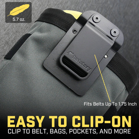 Holstery Joey Tool Belt Bag wide-opening design for fast access to nails and screws.