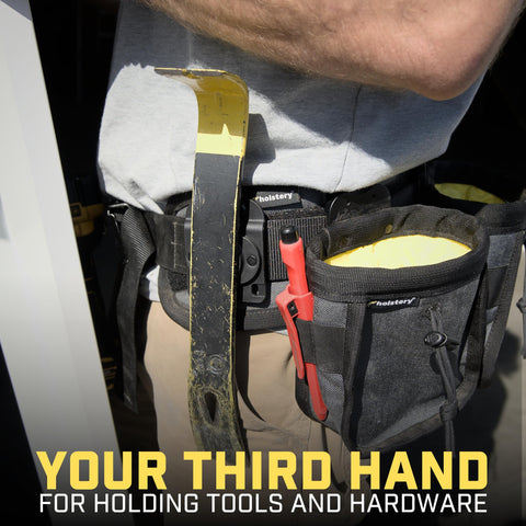 MagMaster’s strong magnet keeps hammers and screws within reach during work.