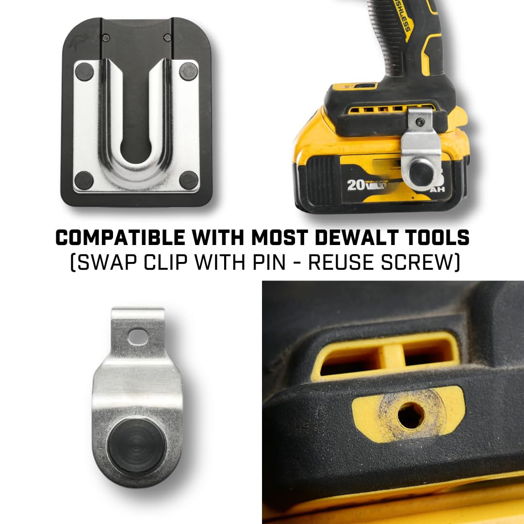 Holstery PinPal Pro includes Pin Kit for Dewalt users.