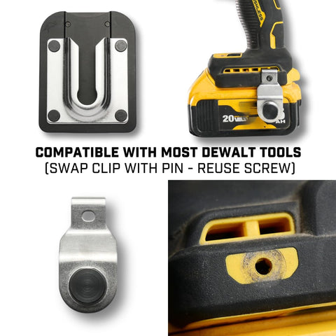 Holstery PinPal Pro includes Pin Kit for Dewalt users.