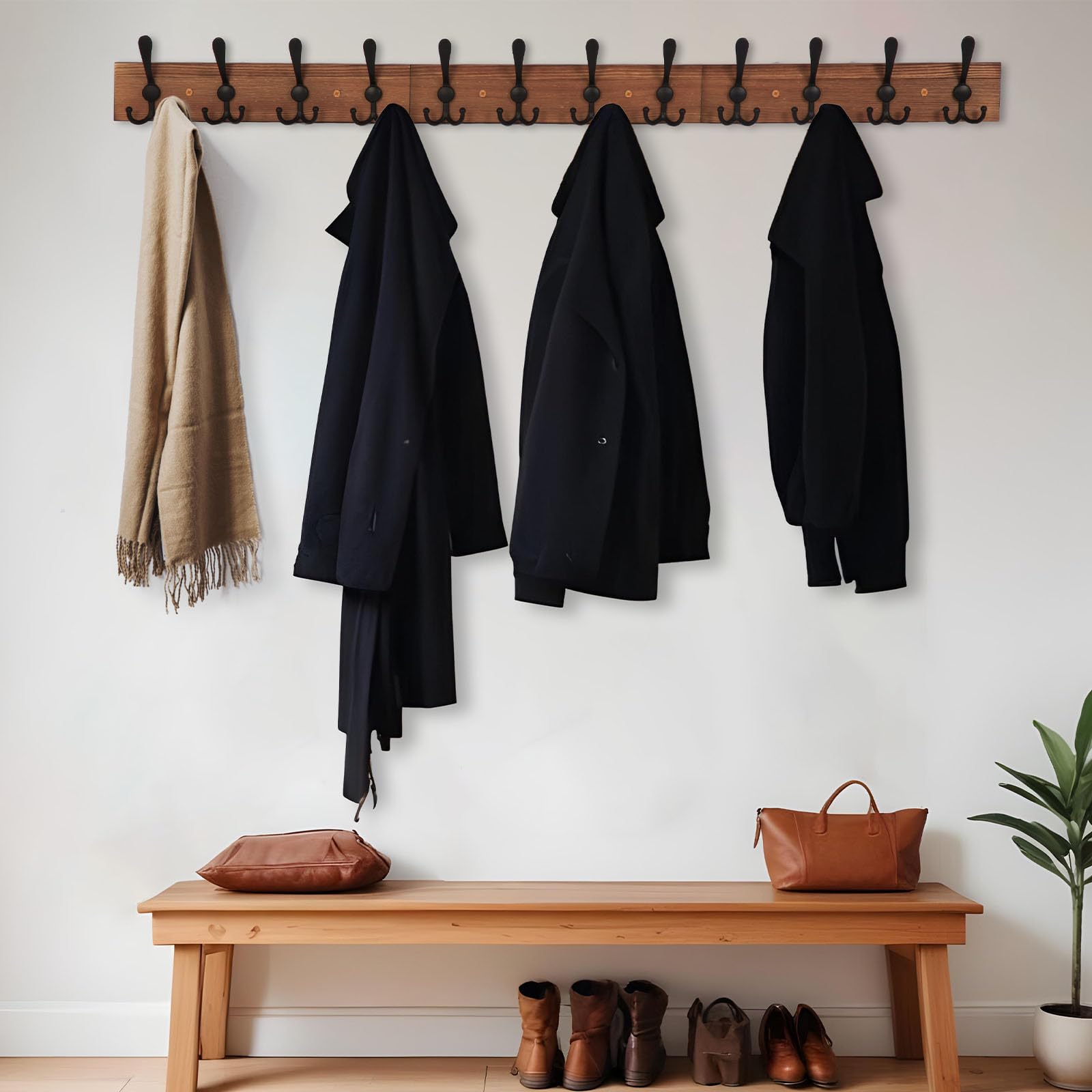 Homagic burnt brown pine boards highlight natural grain and rustic charm
