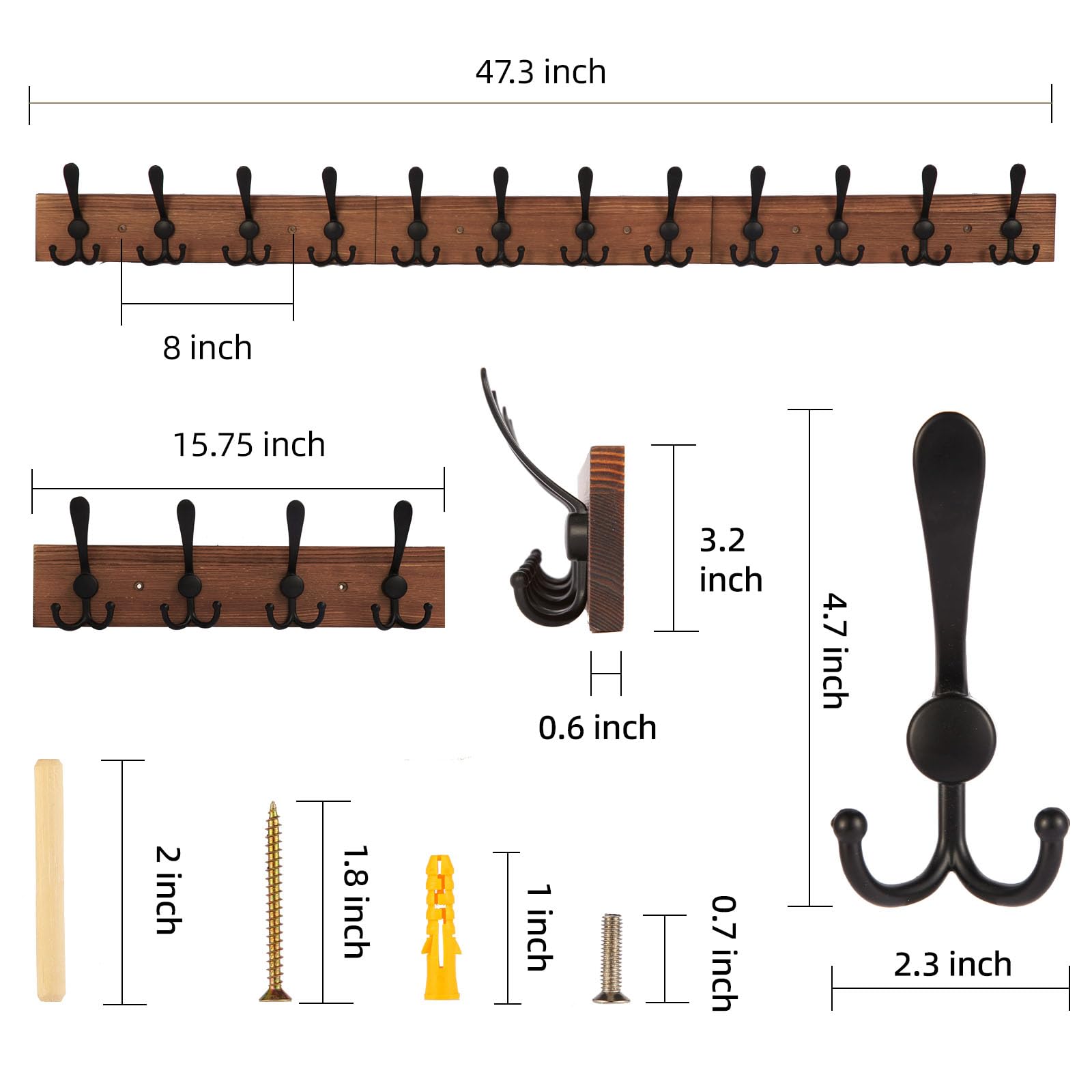 Homagic packaging shows included mounting hardware and clear instructions
