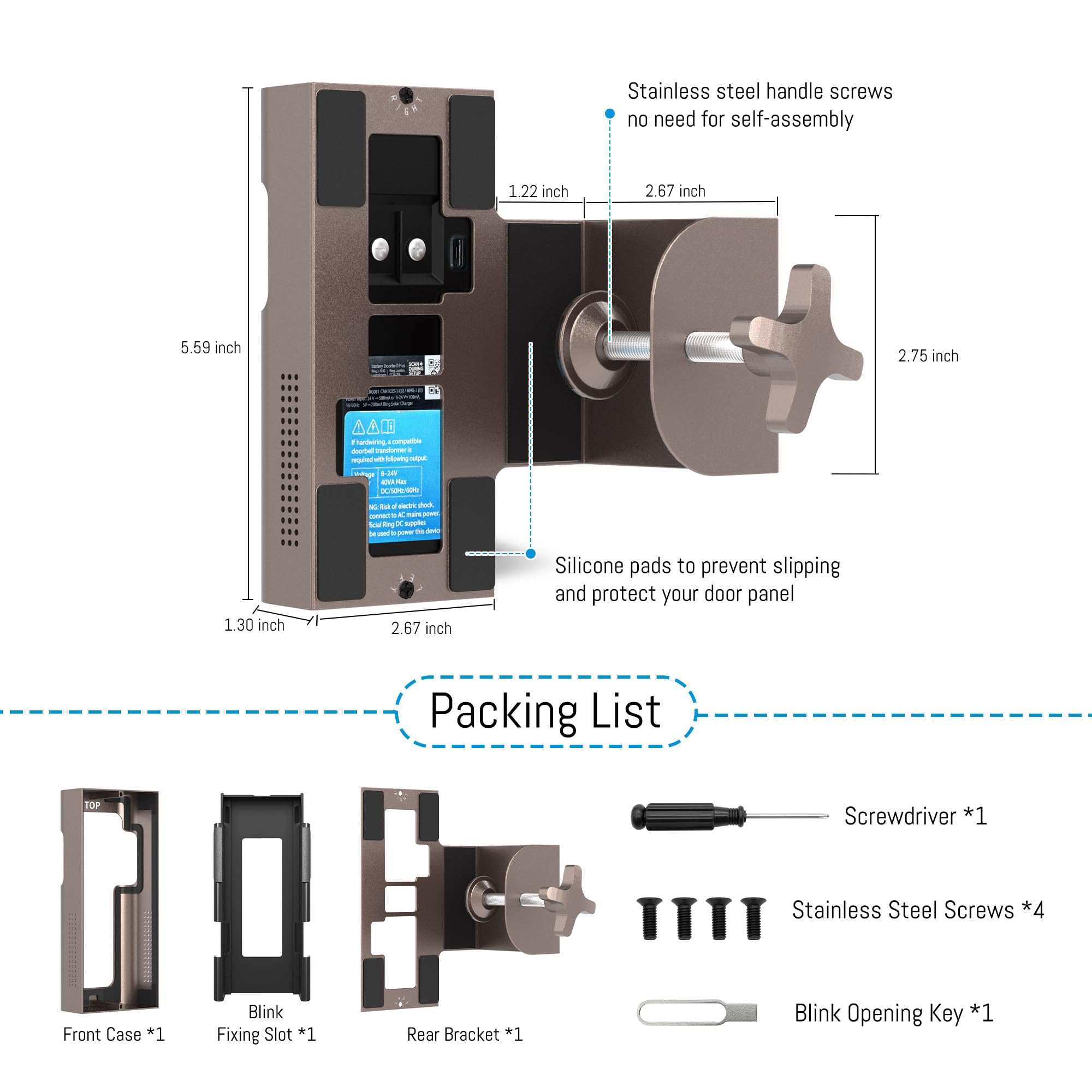 Homalor renter-friendly doorbell mount offers a no-damage solution