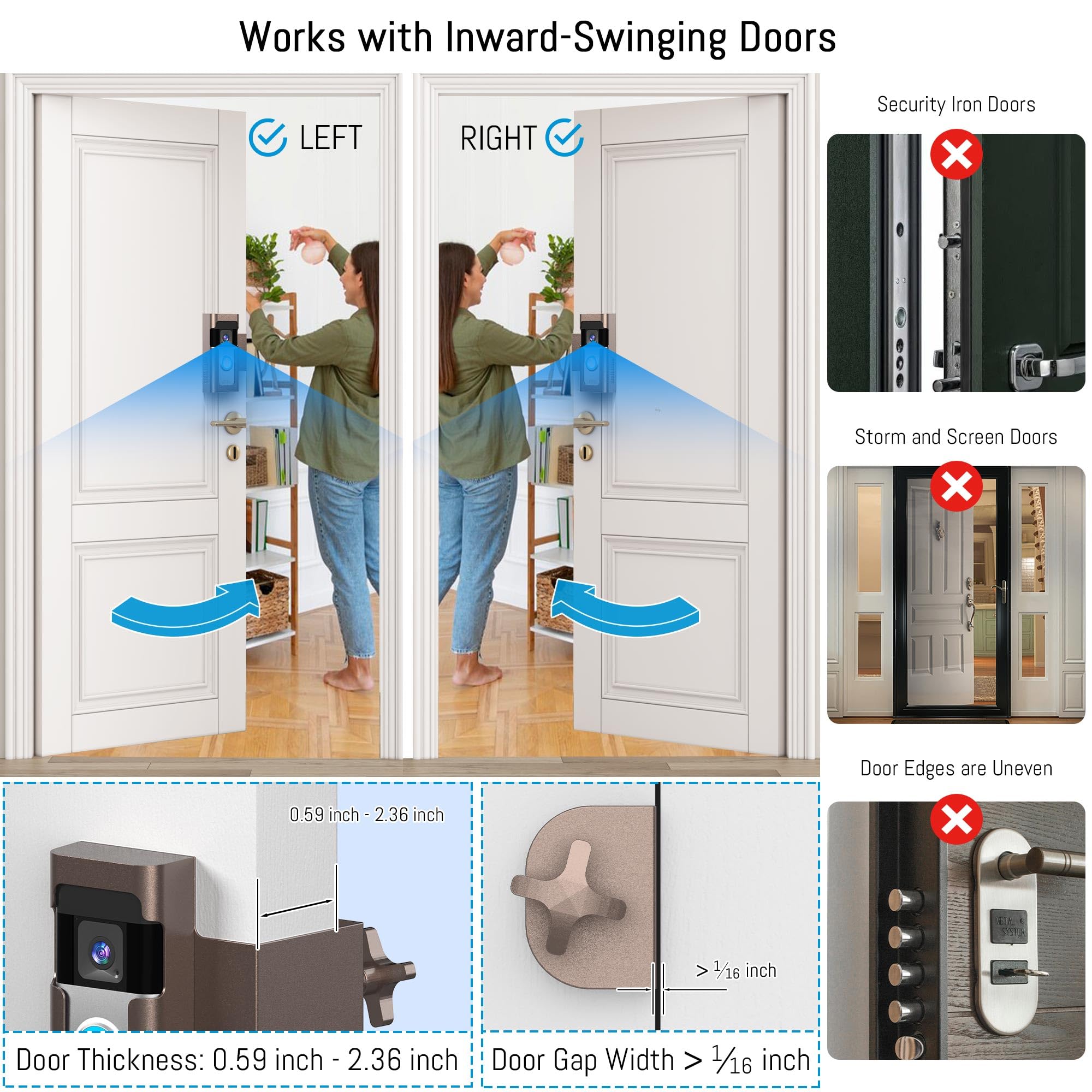 Homalor silicone pad protects the door panel during mounting