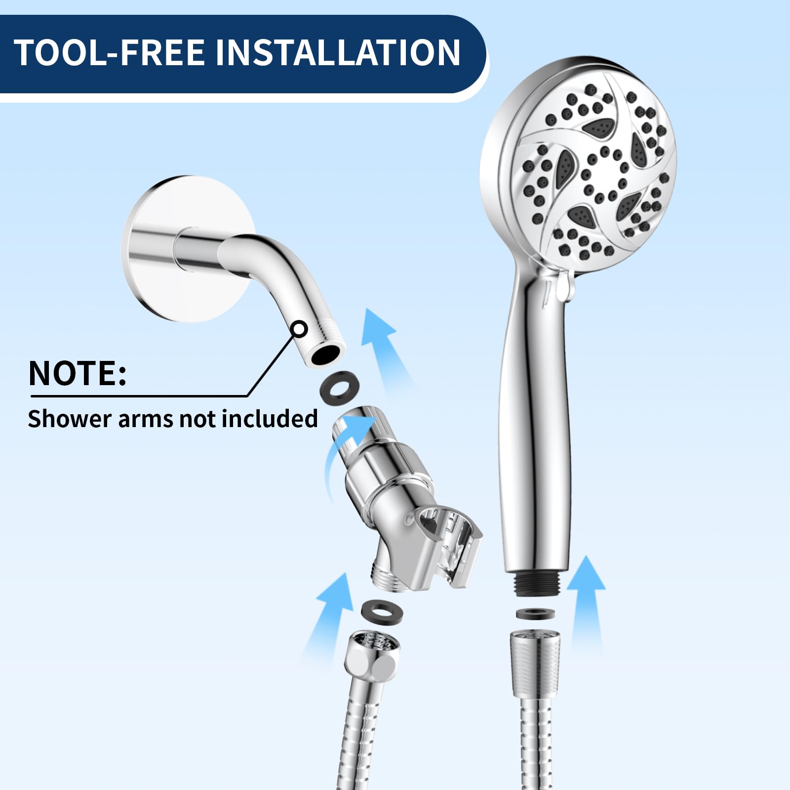Homaqua 59-inch stainless steel hose provides flexible reach