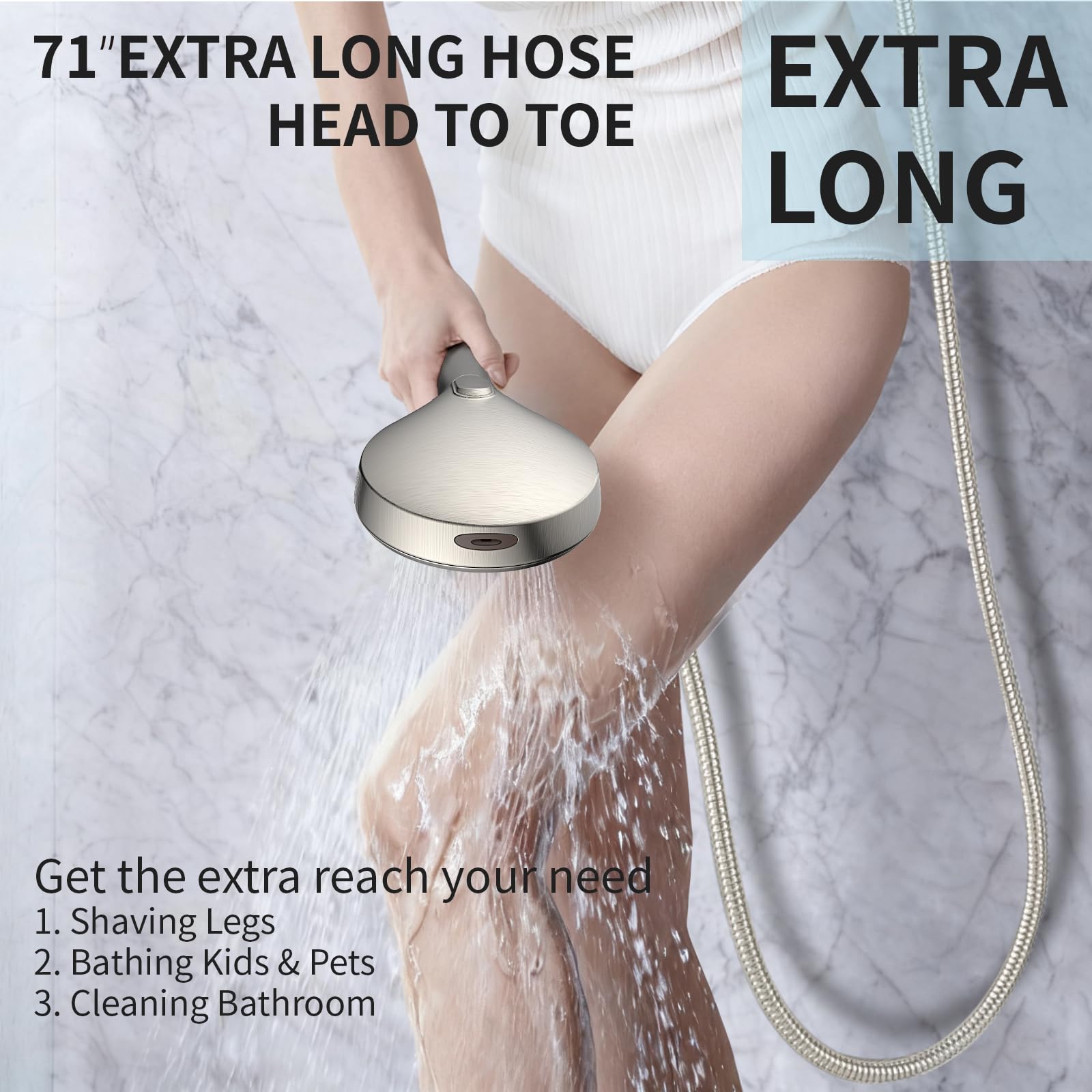 Homaqua 71-inch hose provides extended reach for easy cleaning