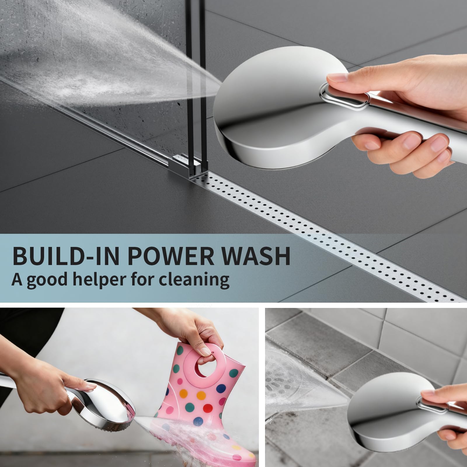 Homaqua 71-inch stainless steel hose for flexible showering and cleaning reach.
