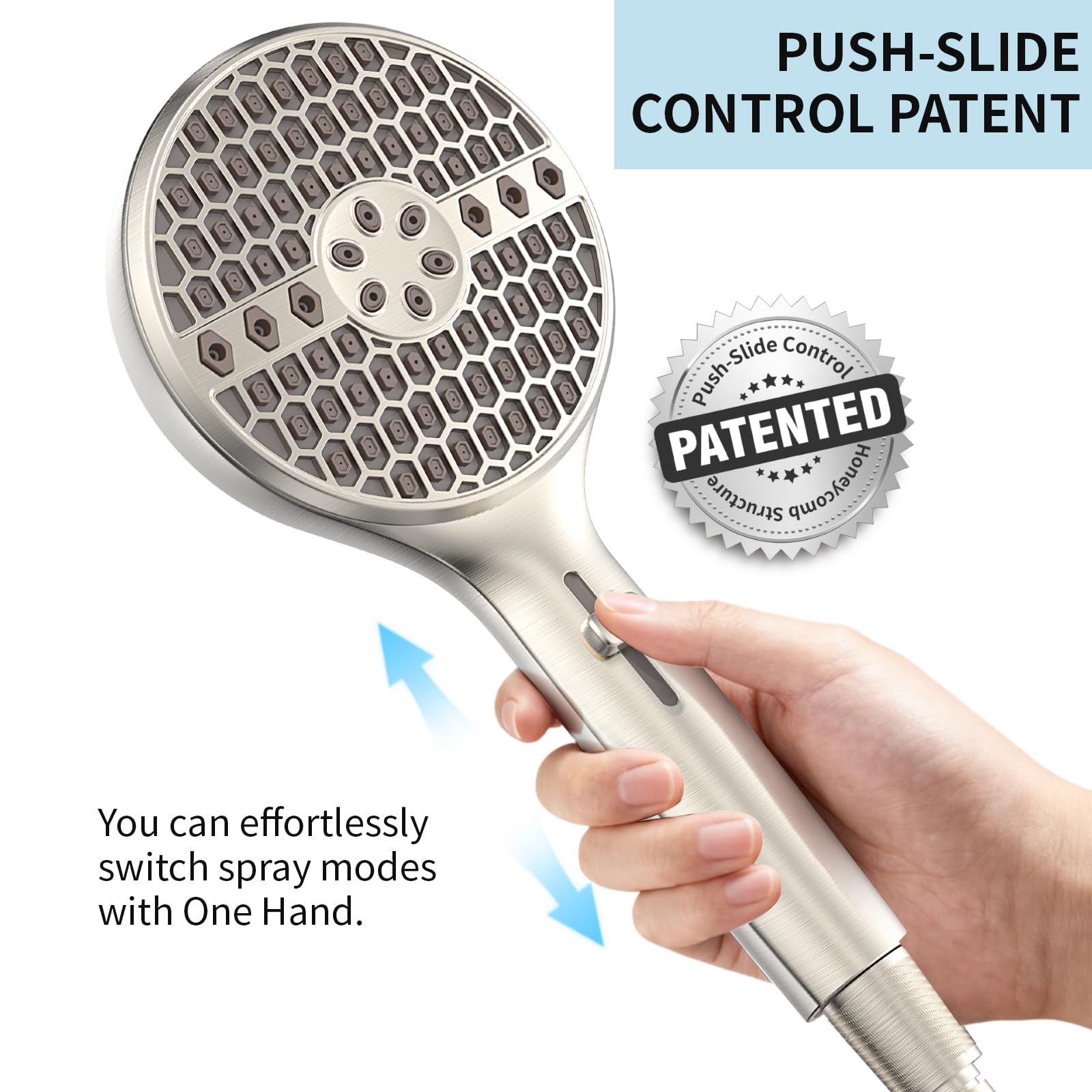 Homaqua 9-spray modes handheld shower for customized comfort