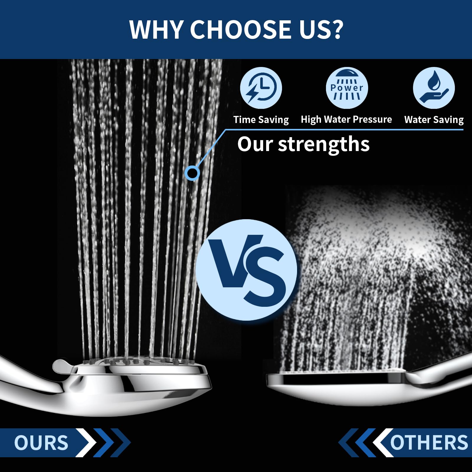 Homaqua boost technology delivers stronger spray even at low water pressure