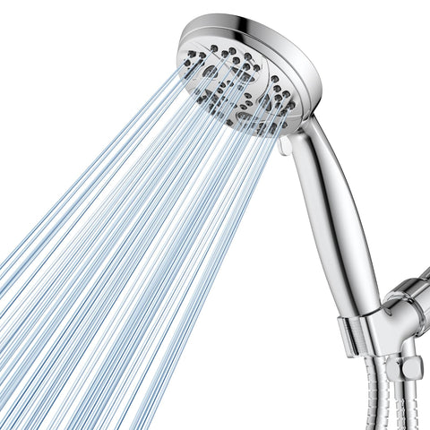 Homaqua hand held showerhead in chrome finish for versatile cleansing and quick rinses