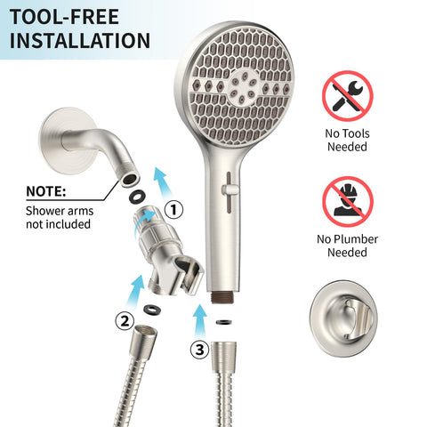 Homaqua tool-free install kit with included hoses and brackets