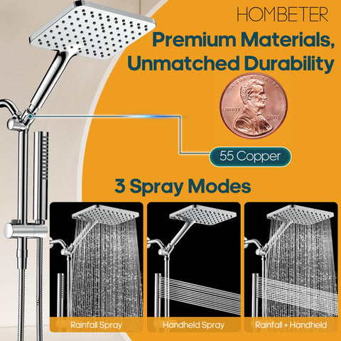 Adjustable brass ball joint for precise angle and hair-dry friendly setup