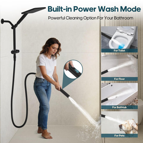 Hombeter height-adjustable shower bar for family comfort