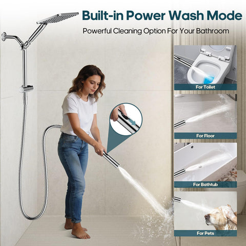High-pressure flow maintains strong water despite filtration