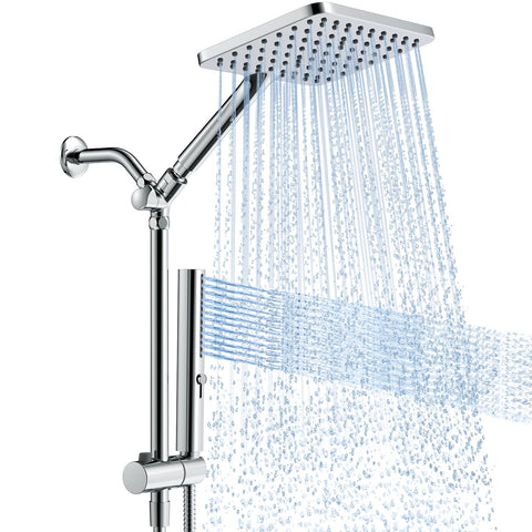 Hombeter 10-inch panel rain head for full-body coverage during showers