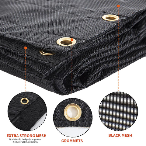 HOMBYS 7x16 mesh tarp for trucks canopies yards.