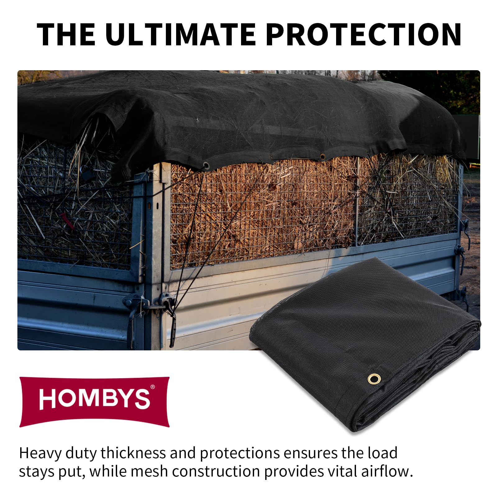 HOMBYS tarp back pocket design helps organize tools and straps.