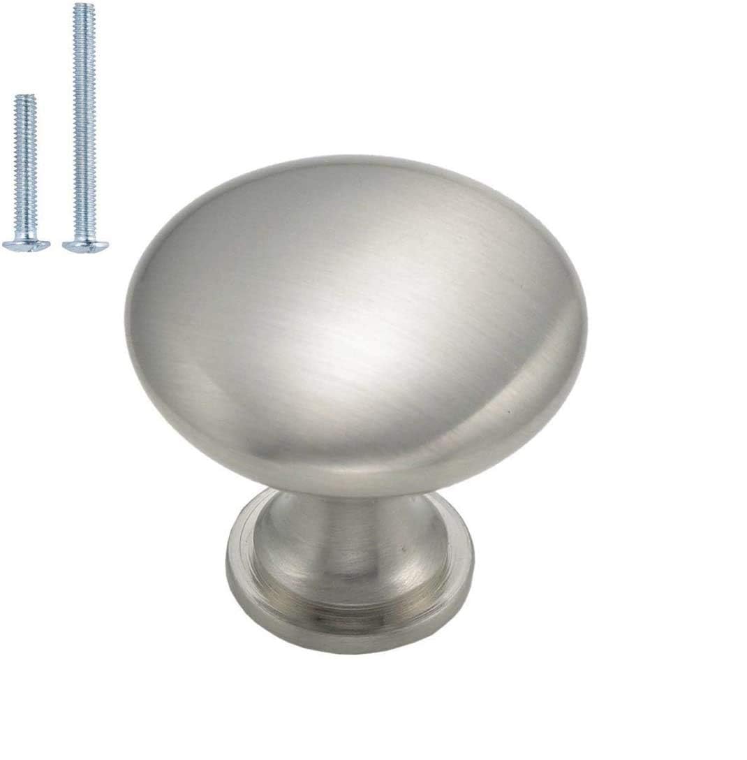 Homdiy 10-pack brushed nickel round cabinet knobs for a refined upgrade