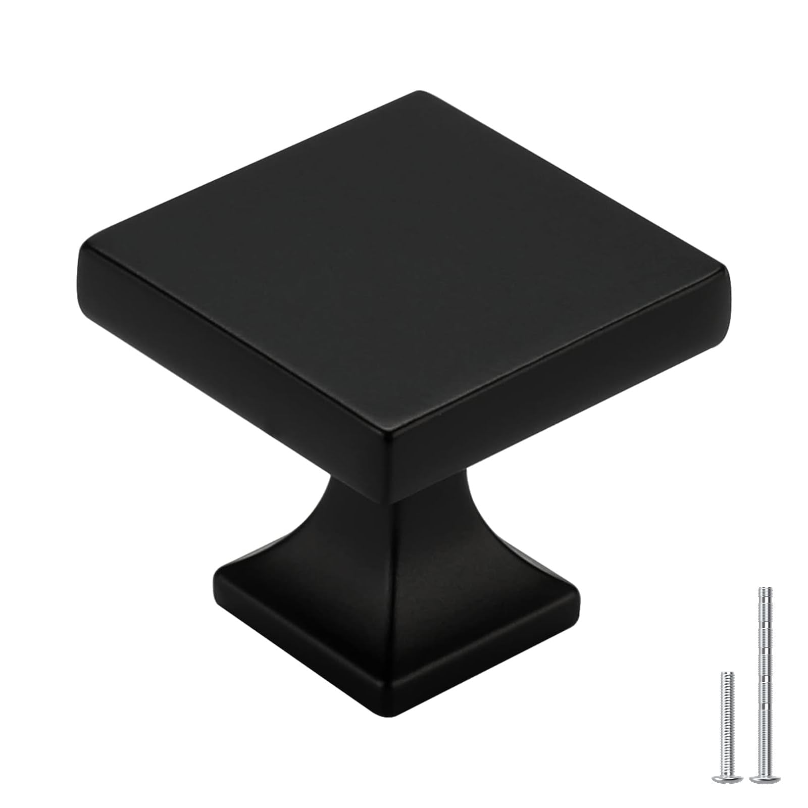 Homdiy 25 pack black cabinet knobs with square face for durable upgrade