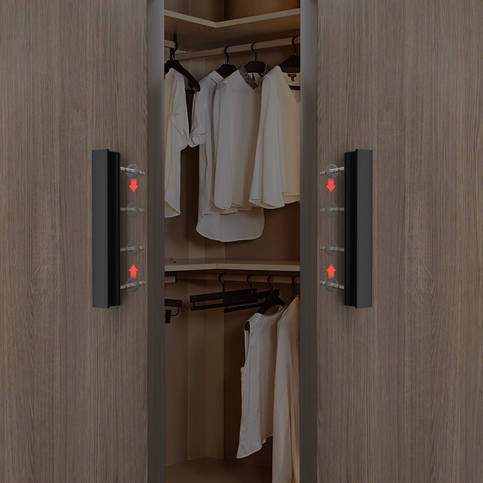 Homdiy black cabinet pulls packaged in sets for quick replacements.