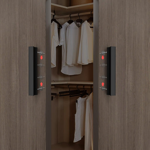 Homdiy black cabinet pulls packaged in sets for quick replacements.
