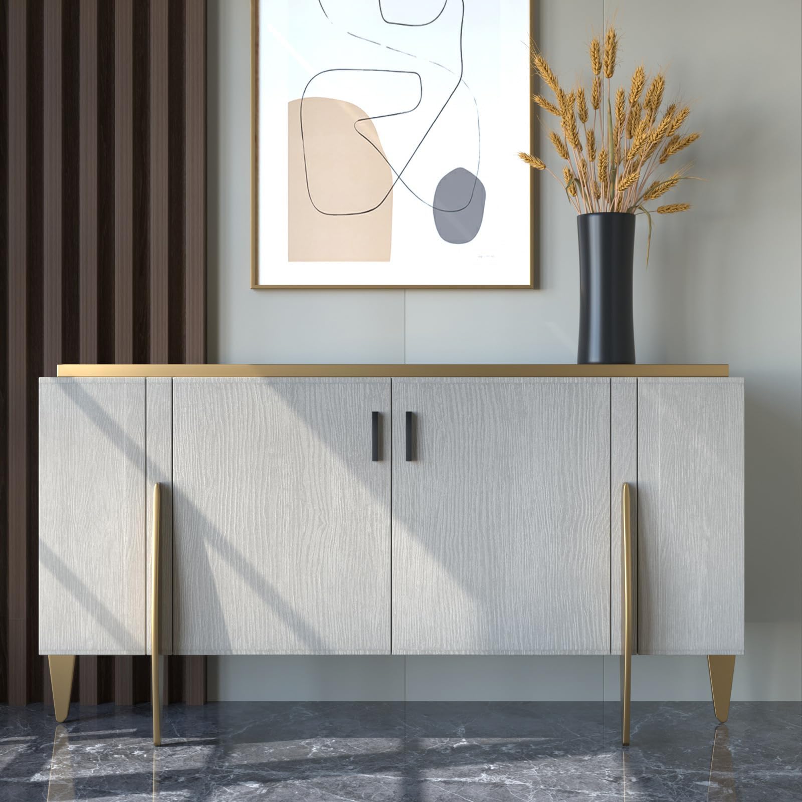Homdiy black cabinet pulls demonstrate sleek, minimal hardware option.