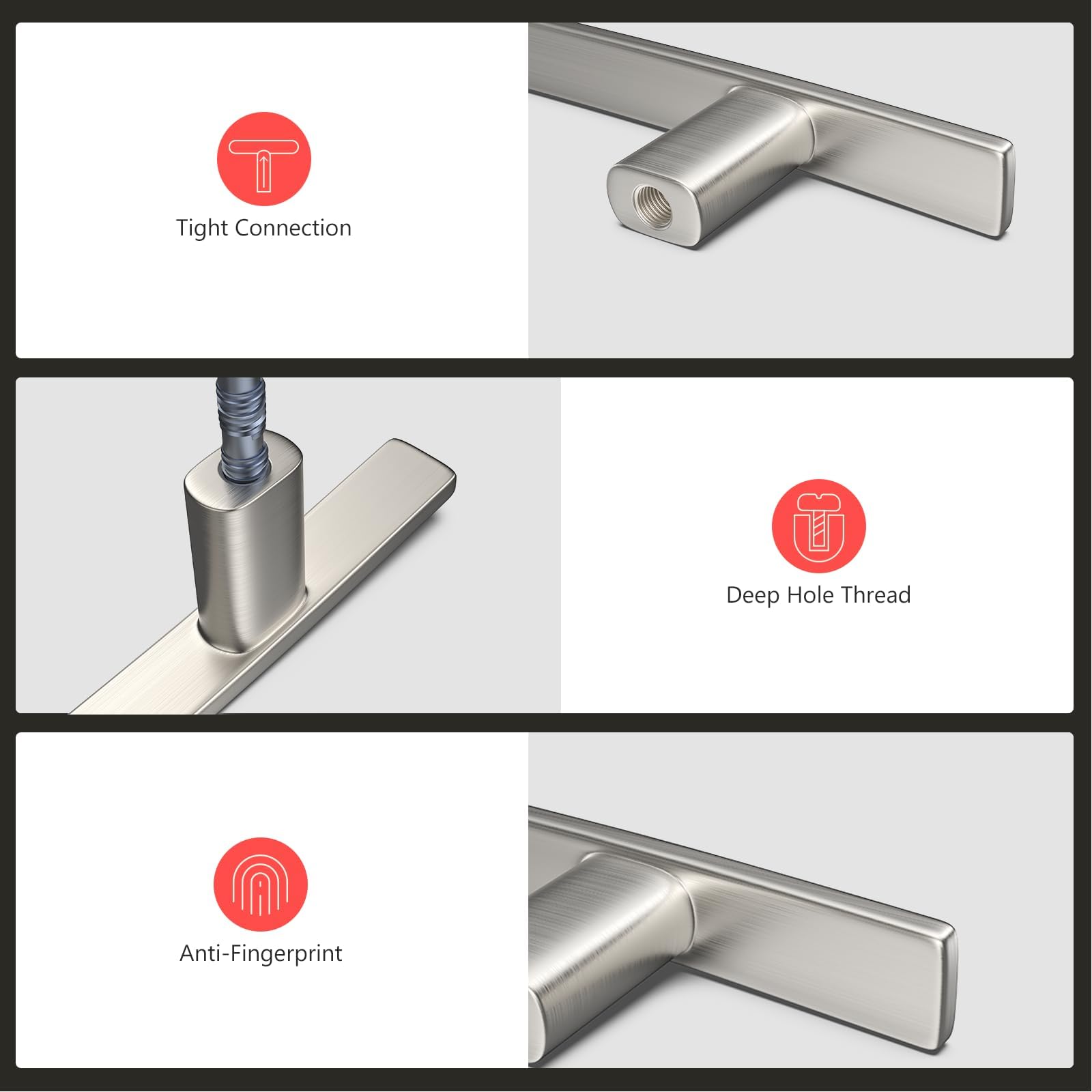 homdiy 3-inch center cabinet pull fits standard holes and aligns with existing hardware